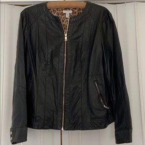 Leather-look jacket